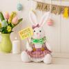 Creative Easter Plush Bunny Ornament Cartoon Easter Rabbit Doll  Party Scene Prop