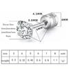 Stainless Steel 4 Color CZ Zircon korean Earrings For Women Crystal Screw Titanium Steel Ear Studs Anti Allergic Body Jewelry