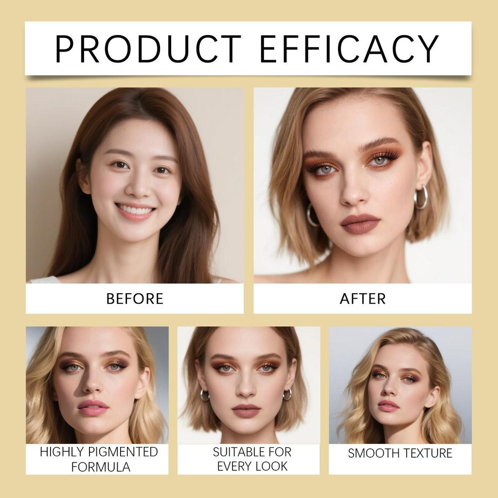 Палетка теней для век «Шоколад» Матовые, шиммерные, нейтральные коричневые тона Палетка для макияжа Высокопигментированная, для ежедневного макияжа Холодные тона