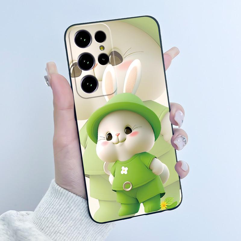 Чехол для Oukitel C61 Pro Чехол-обложка для Oukitel C61 GT Роскошный Милый Сердечко Заяц Забавный Черный ТПУ Мягкий Силикон Защитный Чехол для Телефона