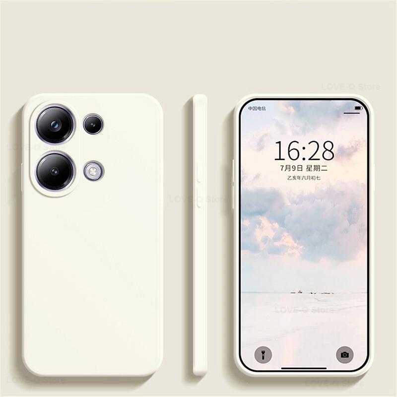 Чехол для телефона Poco M6 Pro, силиконовый однотонный защитный чехол от падений и столкновений для Xiaomi Poco M6 M 6 Pro M6Pro PocoM6 Pro