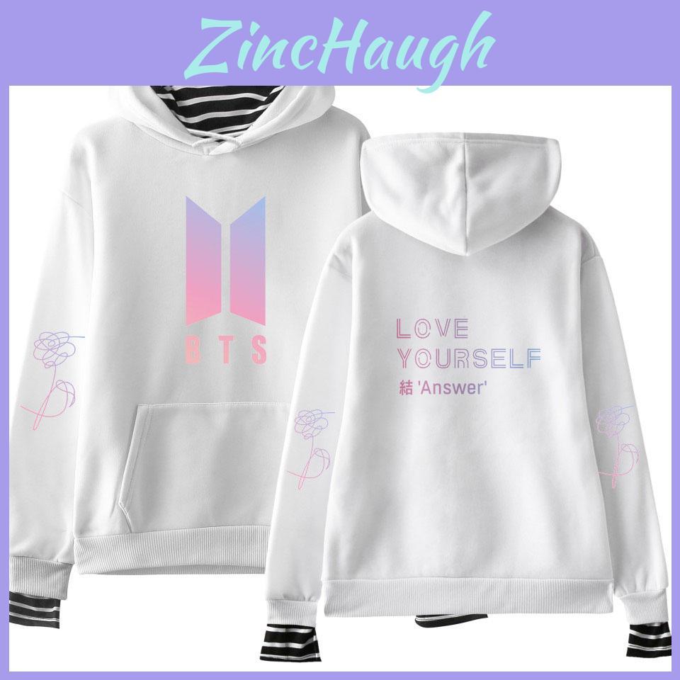 Kpop Love Yourself Bts Bangtan Boys Толстовка Худи Карманный Свитер Унисекс
