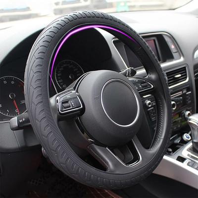 Автомобильный универсальный силиконовый руль, эластичный чехол для перчаток, текстура, мягкие разноцветные авто украшения, чехлы «сделай сам», аксессуары