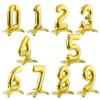 32" Golden Stand-Up Foil Number Balloons 0-9 Shiny Metallic Finish, Perfect for Birthdays, Anniversaries Party & Room Decor, Birthday Balloons