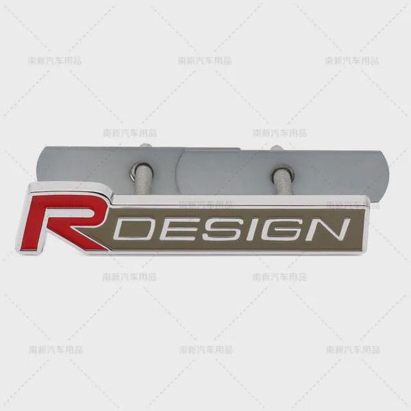 3D Metal Rdesign R Design Front Grill Car Badge Sticker Emblem Decal Decoration For XC40 XC60 XC90 V90 S90 S60 V60 V40 C70