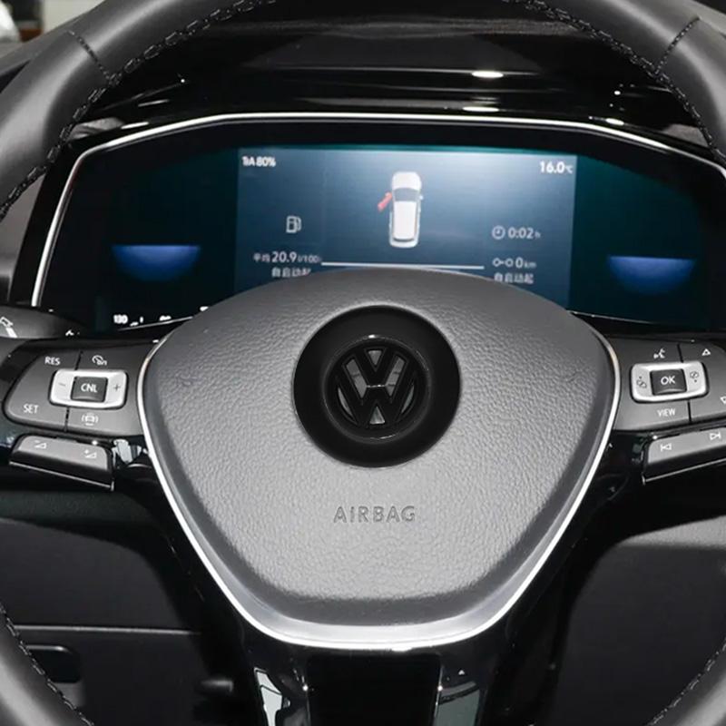 FD02-Car Styling Steering Wheel Logo Decoration Stickers For Volkswagen GTI Polo Golf Passat Scirocco Jetta Beetle Tiguan Accessories