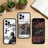 AAA T-Трэвис СкоттS Певец  Чехол для телефона iPhone 17,16,15,14,13,12,11 Plus,Pro Max,XS,Мягкий силиконовый черный чехол