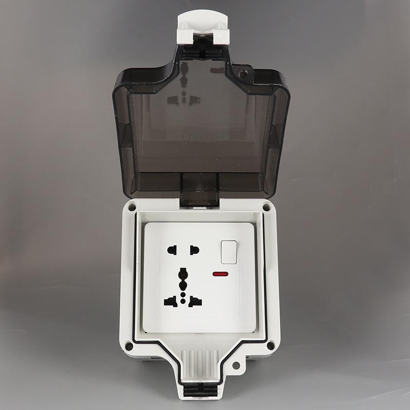 British Outdoor Waterproof IP66 Socket, European/German Standard Waterproof Box