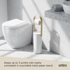 Umbra Bellwood Toilet Paper Stand Holder with Extra Storage Holds 3 Rolls Compartment,
