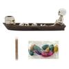 Halloween Skull Fishing Boats Decorative Incenses Burners Backflow Incenses Stick Holder Desktops Statues Party Gift
