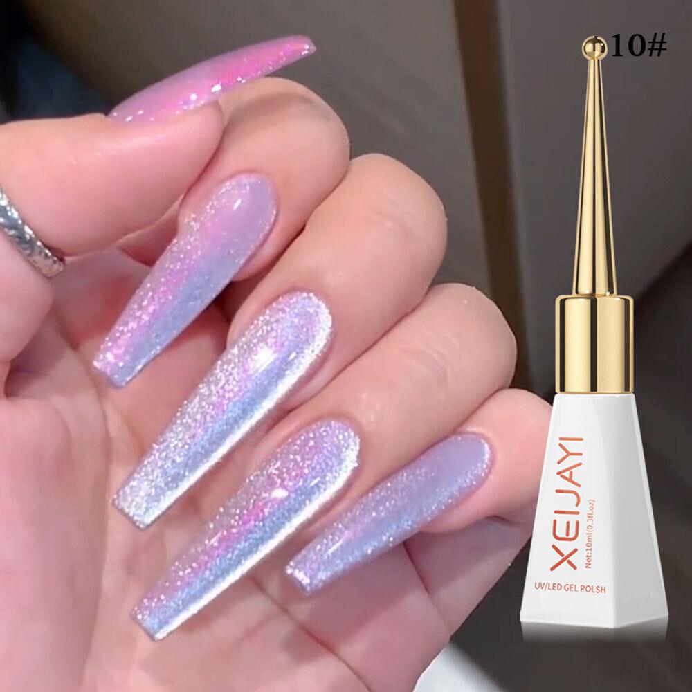 Магнитный гель-лак Aurora Crystal Cat Eye Gel Polish для ногтей, замачиваемый УФ-гель для ногтей