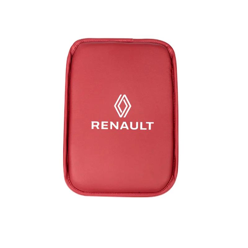 Колпаки на колеса для Renault Fluence Latitude Laguna Clio Koleos Megane Espace Кожа PU Коврик в подлокотник автомобиля Подушка подлокотника Аксессуары