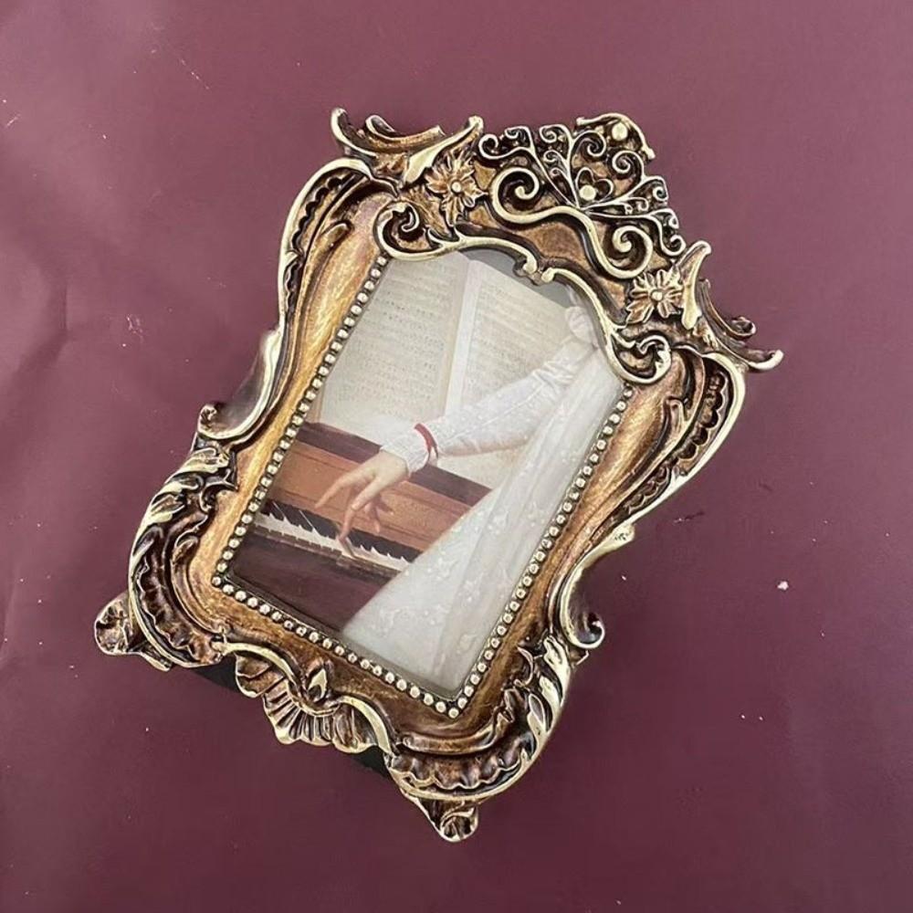 Carved Flower Design French Baroque Photo Frame Rectangular Oil Picture Frame  Bedroom