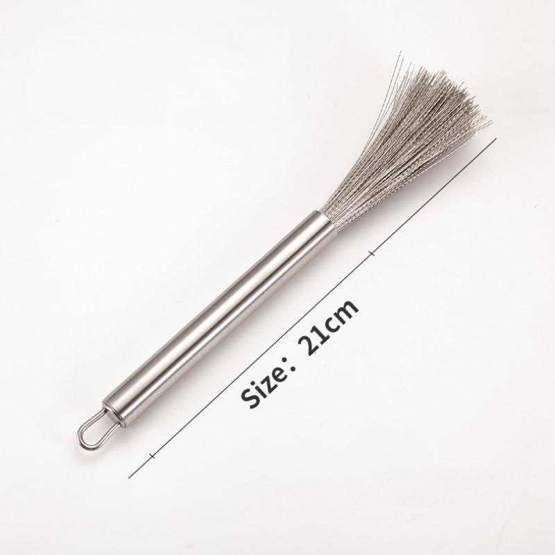Kitchen Tools Stainless Steel Pot Brus Cleaning Brush Pot Utensil Scrubber Scouring Brush Dishwashing Descal Wire Brush
