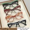 Oversized Cat Eye Reading Glasses for Women Unisex Trendy Ani-blue Light Compupter Glasses Far Sight Hyperopia Diopters 0 To+4.0
