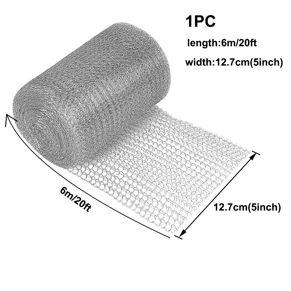 3 meters - 15 meters  mesh fabric fill, stainlesss steel gaps blocker, easy to use, flexible and elastic hardware fabric DIY kit
