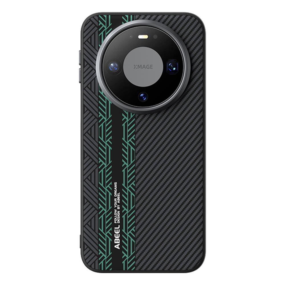 ABEEL Магнитный чехол для Huawei Mate 80 Pro PC + TPU + Алюминиевый сплав + ПУ Кожа Тонкая задняя крышка телефона