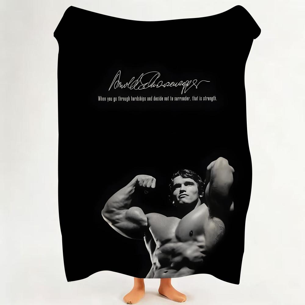 Celebrity AArnold SSchwarzenegger Throw Flannel Throw Blanket Suitable for Sofa Living Room Bedroom