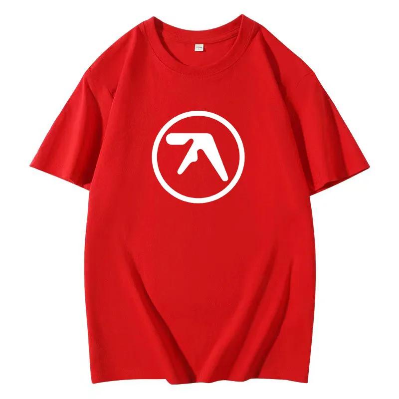 Мужская забавная презентационная модная мужская черная футболка Aphex Twin с короткими рукавами, мужская футболка с принтом из хлопка с короткими рукавами
