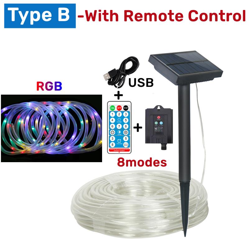 7 м/12 м/22 м Солнечный уличный светодиодный шнур-гирлянда водонепроницаемый медный провод сказочная лампа сад рождественская вечеринка декор трубчатый светильник