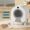 Умный электрический кошачий туалет с дезодоратором, автоматической очисткой, удаленным видео и очень большой вместимостью