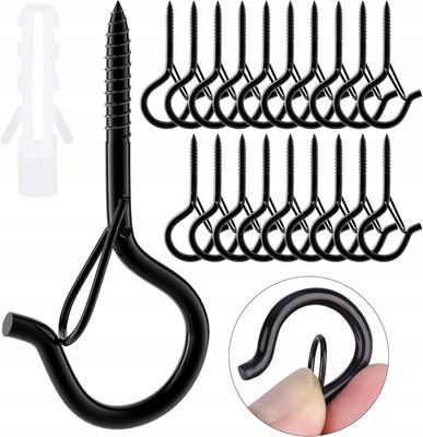 Screw Hooks Stainless Steel 304 with Securing Pins 20 Pcs.