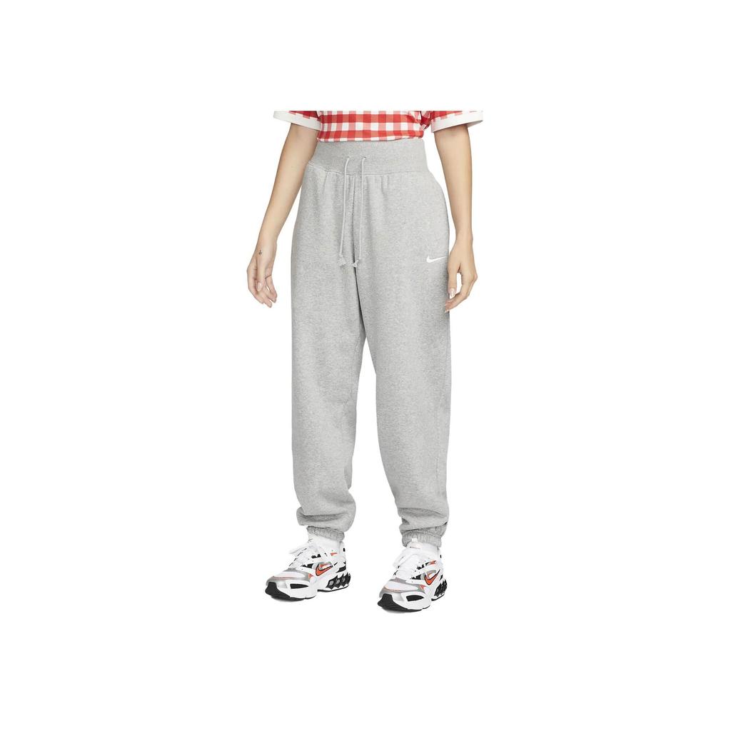 Nike Женские спортивные штаны Phoenix из флиса с высокой талией, свободного покроя, темно-серые, меланжевые/парусные, женская уличная одежда DQ5887-063