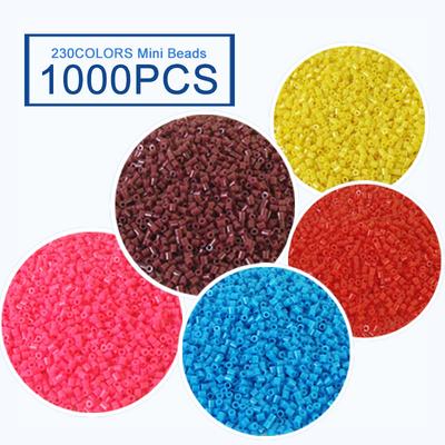 Мини-бусины 2,6 мм 1000 шт. 230 цветов Термобусины для подарка детям Hama Beads DIY Пазлы Бусины для глажки Высокое качество