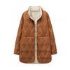 Lightweight Womens Mid-Length Duck Down Coat 2026 Winter Reversible Thin Puffer Jacket Daily Wear