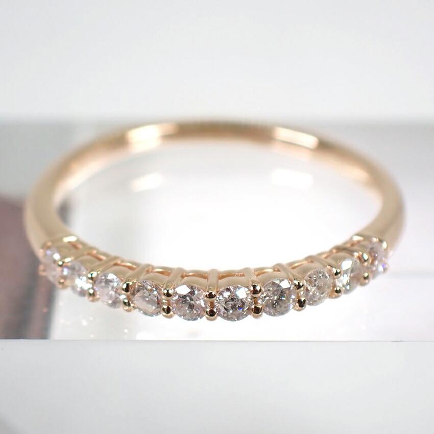 [Новое] Кольцо вечности с бриллиантом K18PG Нет. 11 [ф3-10]