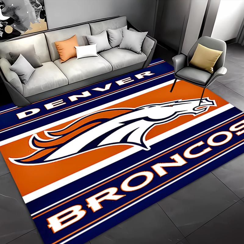 1pc Denver Broncos LOGO Entrance Mat, Non-Slip Mat Area Rug,Room Decor, Outdoor Decor, Kitchen Rug,Doormat - Machine Washable, Easy to Clean
