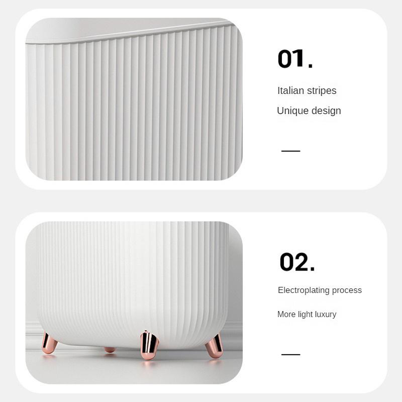 Пресс-тип мусорное ведро с ножками, мусорное ведро для ванной, туалета, водонепроницаемый золотой боковой мусорный бак с крышками, товары для дома и офиса