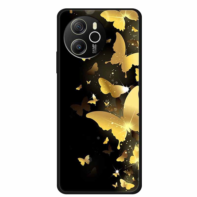 Для Blackview Shark 8 4G Чехол 6.78'' Мультяшный Черный Силиконовый ТПУ Мягкая Крышка Телефона для Blackview Shark 8 Защитный Para Shark 8 4G