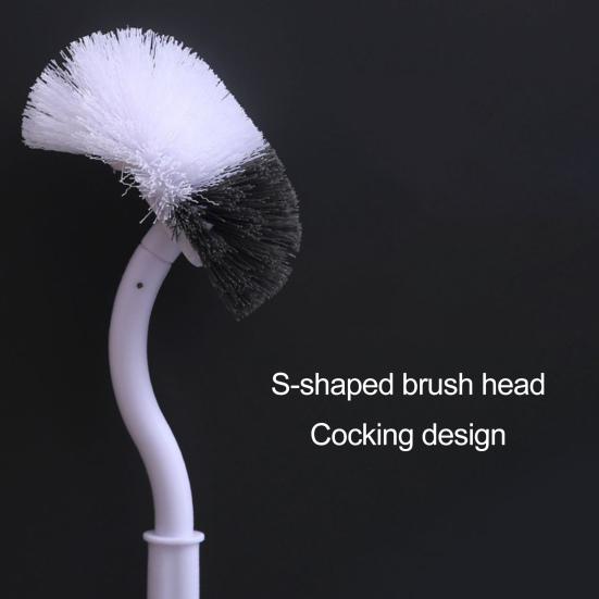 Длинная ручка для унитаза S-образная щетка для унитаза с сильной очисткой, настенное крепление