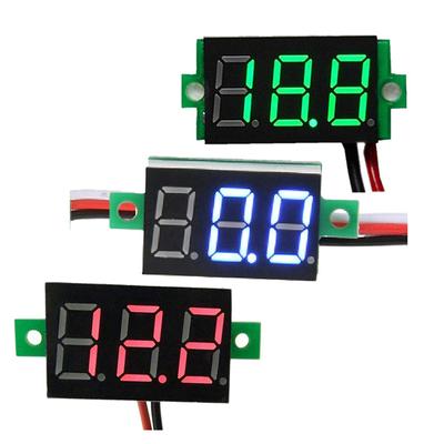Мини 0,36 дюйма Dc4.5V-30V цифровой красный зеленый синий светодиодный дисплей панель вольтметр вольтметр тестер мотоцикл вольтметр