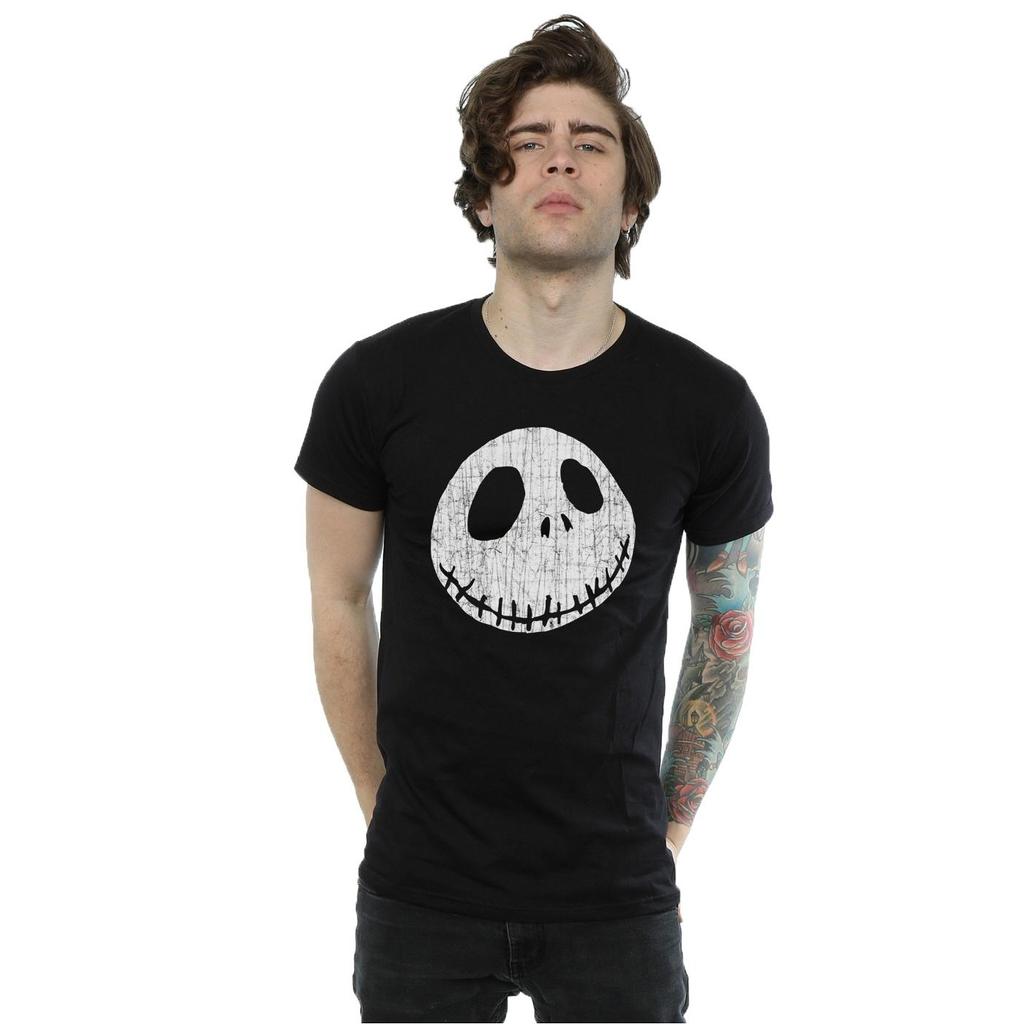 Disney Mens Nightmare Before Christmas Jack Cracked Face T-Shirt