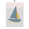 Crab Whale Starfish Anchor Sailboat Lighthouse Nursery Posters Prints Canvas Painting Wall Art Pictures Kids Room Home Decor