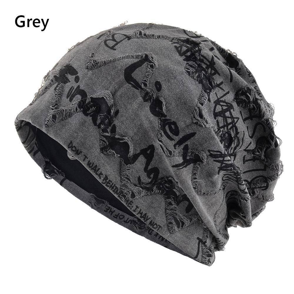 Thin Bonnet Letter Print Beanie Loose Style Hip Hop Beanies Fashion Pullover Hat Unisex Wear