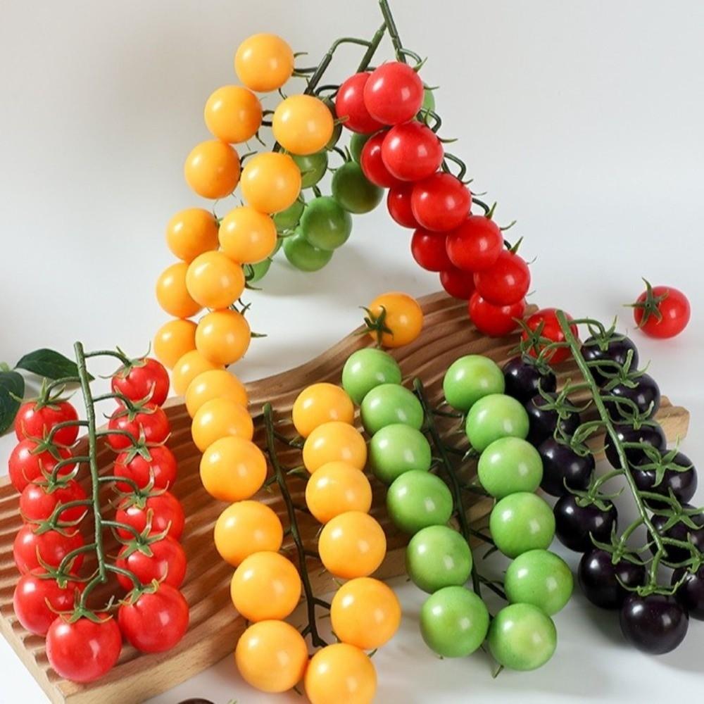 Hanging Simulation Tomatoes Model Lifelike Tomatoes Ornament Fake Fruit Props Hotel Decor