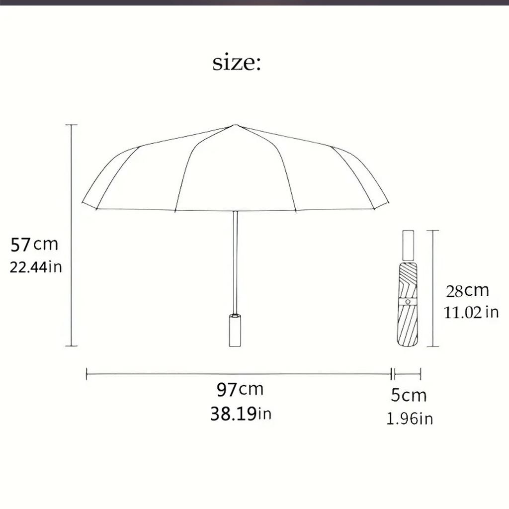 Magical Friendship Gala Automatic Umbrella Folding Umbrella with 8 Ribs Sturdy Construction Travel Essential Elegant Umbrella Wedding Party Gift