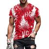 Funny Christmas T-Shirts for Men Summer Fashion Men's Clothing O-Neck Short Sleeve 3D Print Men T-Shirt Vintage Street T-Shirt