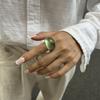 Multicolour Transparent Resin Ring Candy Color Irregular Ring Acrylic Geometric Ring  Women