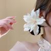 Long Tassel Sweet Petal Hair Clips Elegant Flower Duckbill Clip  Women Use