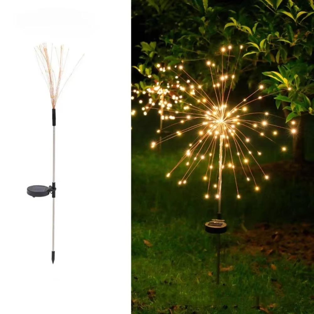 60 LED Solar Power Firework Lights Waterproof Outdoor Dandelion Lawn Lamp Outdoor Use