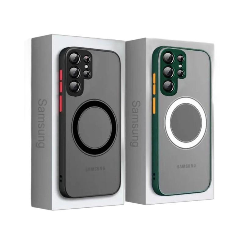 For Silicone Galaxy Phone Case Magnetic Absorption Resistance Scratch