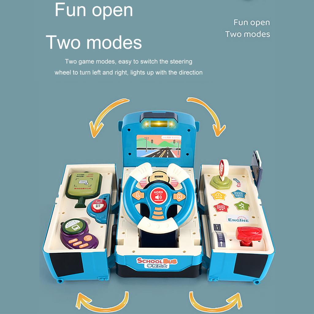 (орхидея)Детский многофункциональный деформируемый автобус-руль с легкой инерционной прогулкой