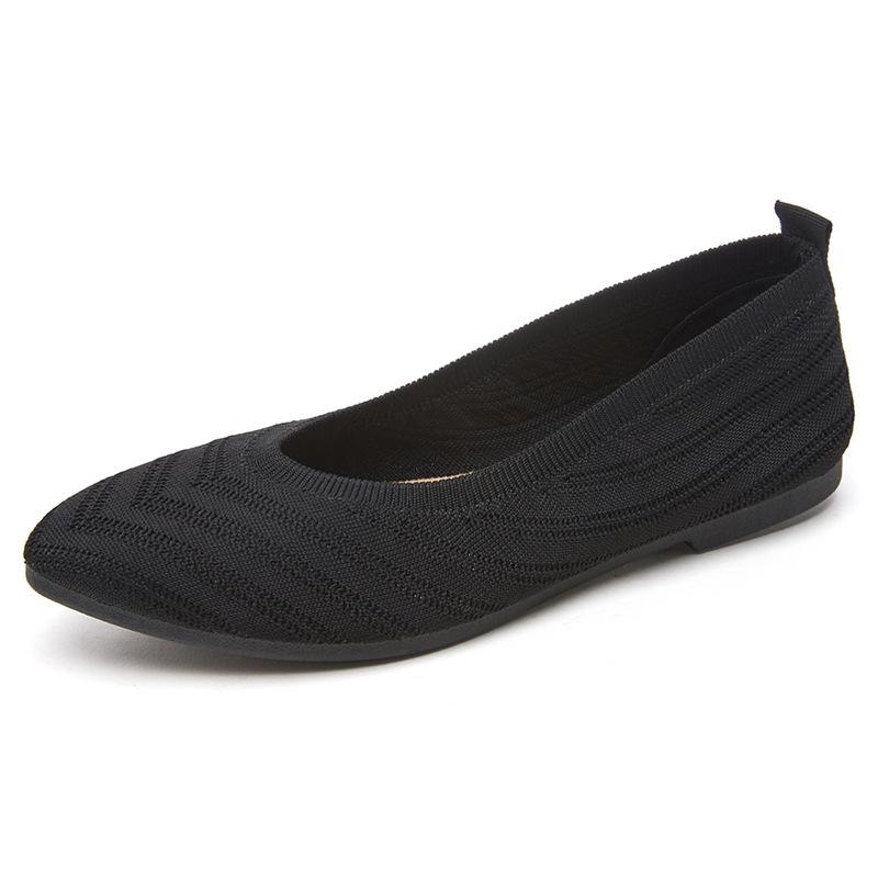 Туфли женские летние однотонные с острым носком на плоской подошве женские туфли повседневные дышащие женские туфли из полой ткани французские не устающие ноги одинарные туфли