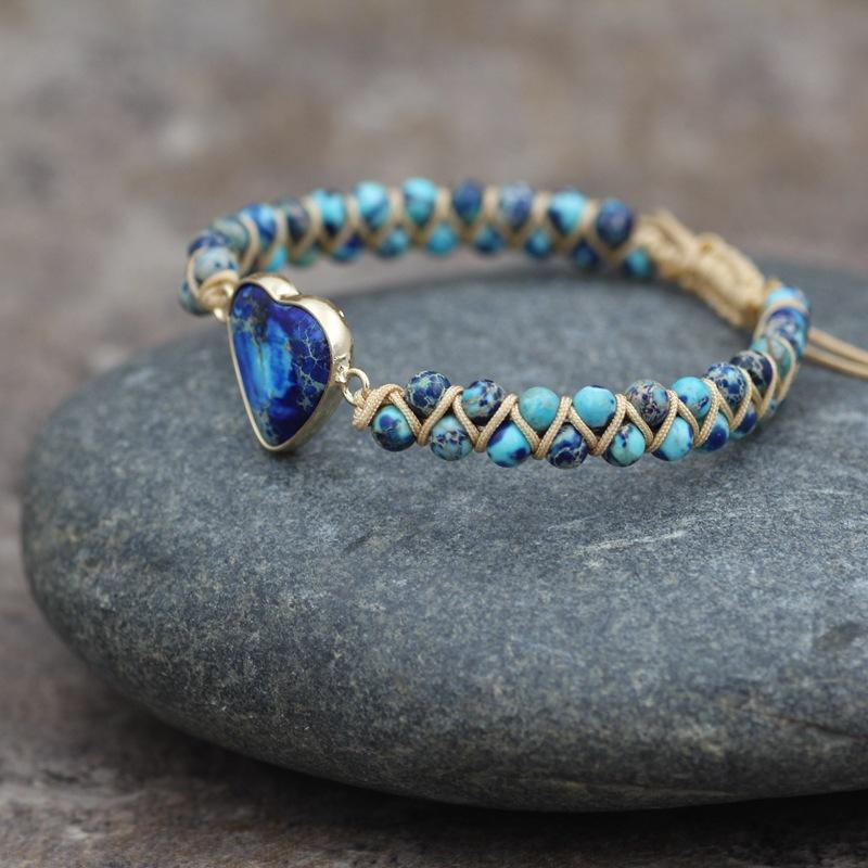 Модный браслет из яшмы, двойной ряд, обернутый веревкой, 4 мм, натуральный драгоценный камень, плетеный, ручная работа, ювелирные изделия для девочек