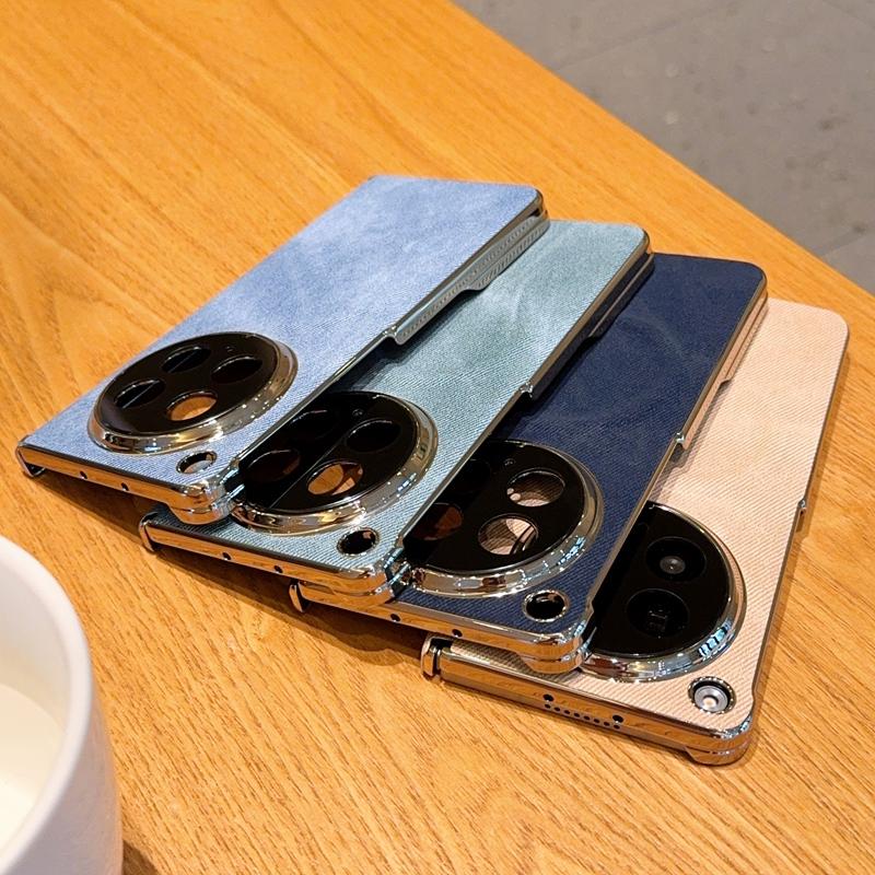 Чехол для OPPO Find N6 Роскошная текстура PU денима Кожаный Магнитный MagSafe Защитная задняя крышка Для корпуса телефона OPPO Find N6