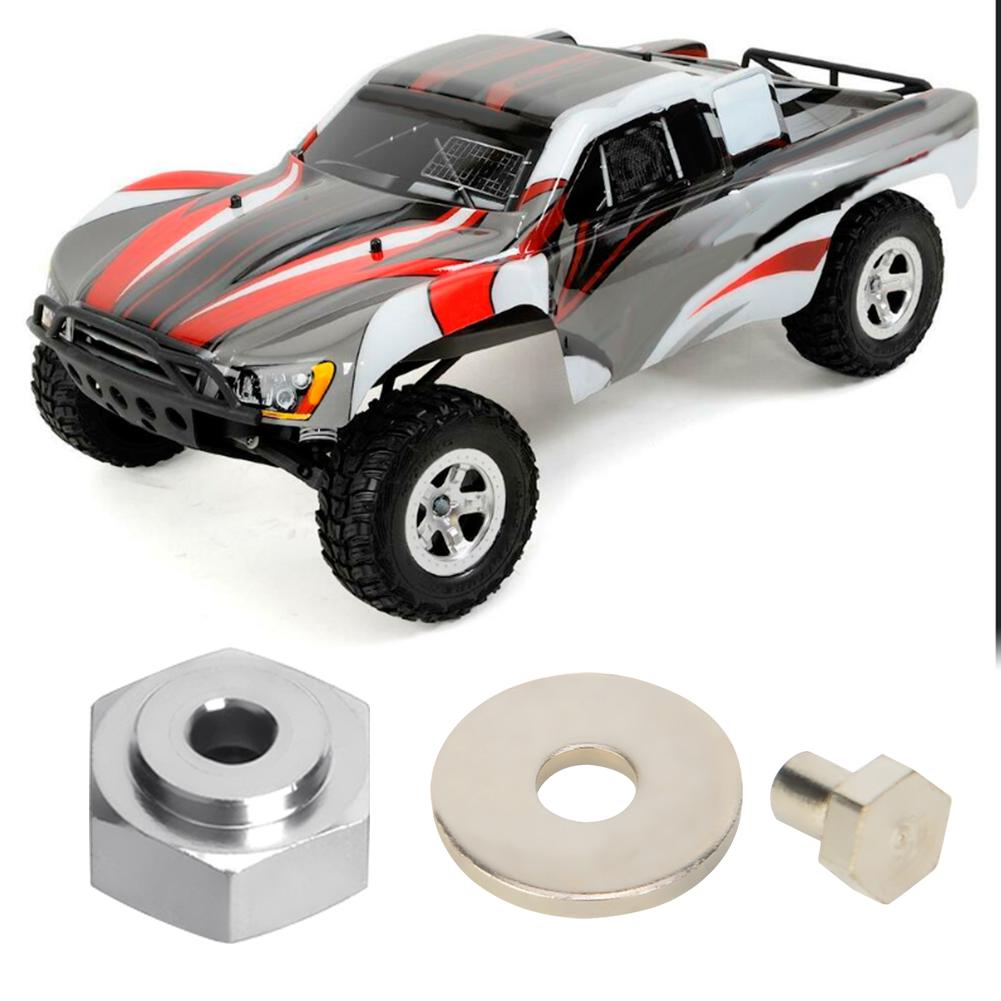 4pcs Aluminum Alloy 12mm Turn To 17mm Wheel Hex Adapter for 1/10 RC Car (Red)